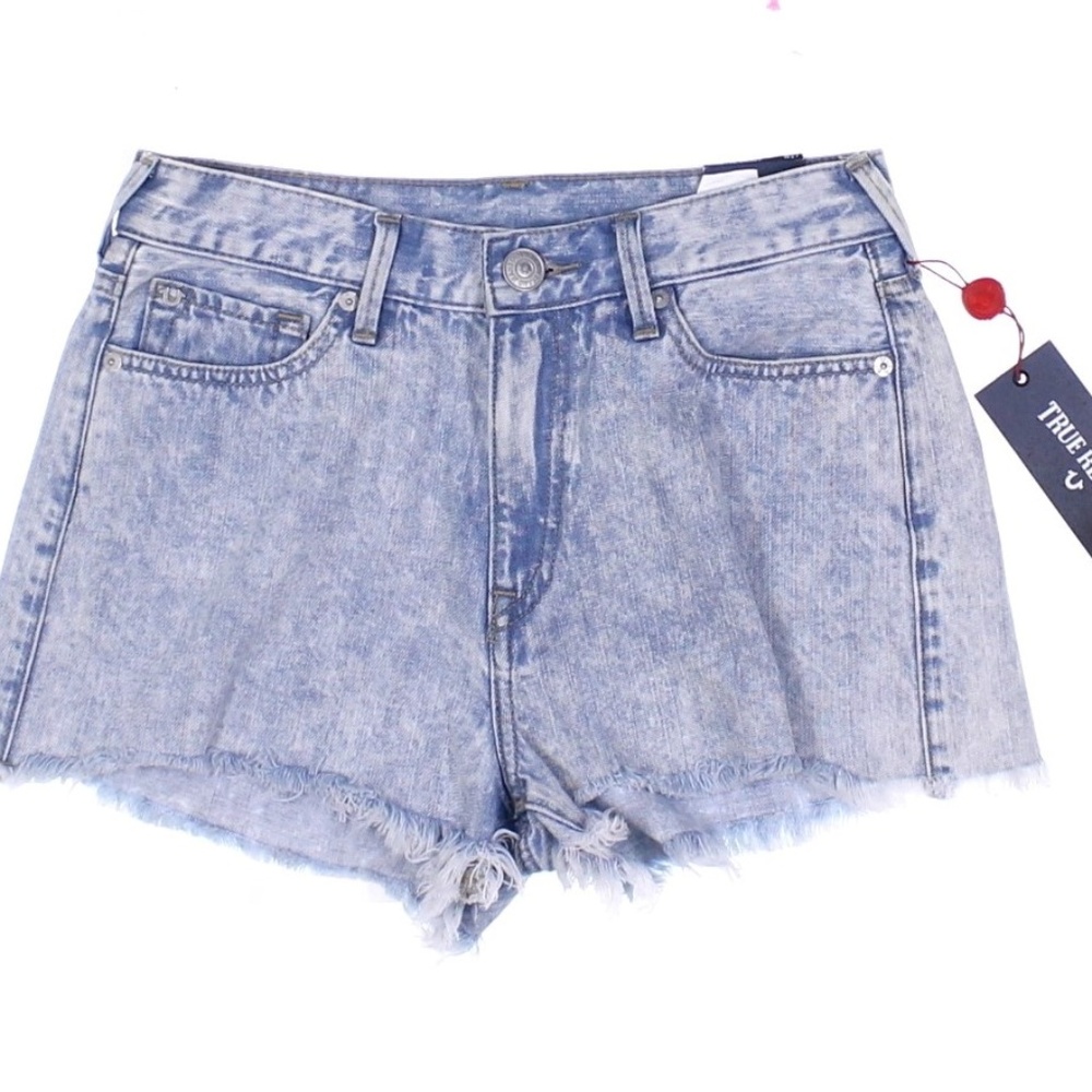 True Religion High Rise Jean Shorts Womens Sz 27